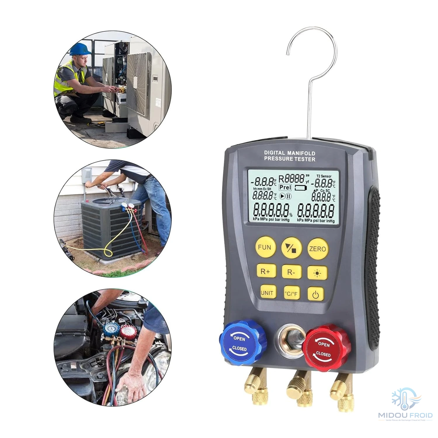 MANO 2 VOIES DIGITAL MANIFOLD PRESSURE TESTER