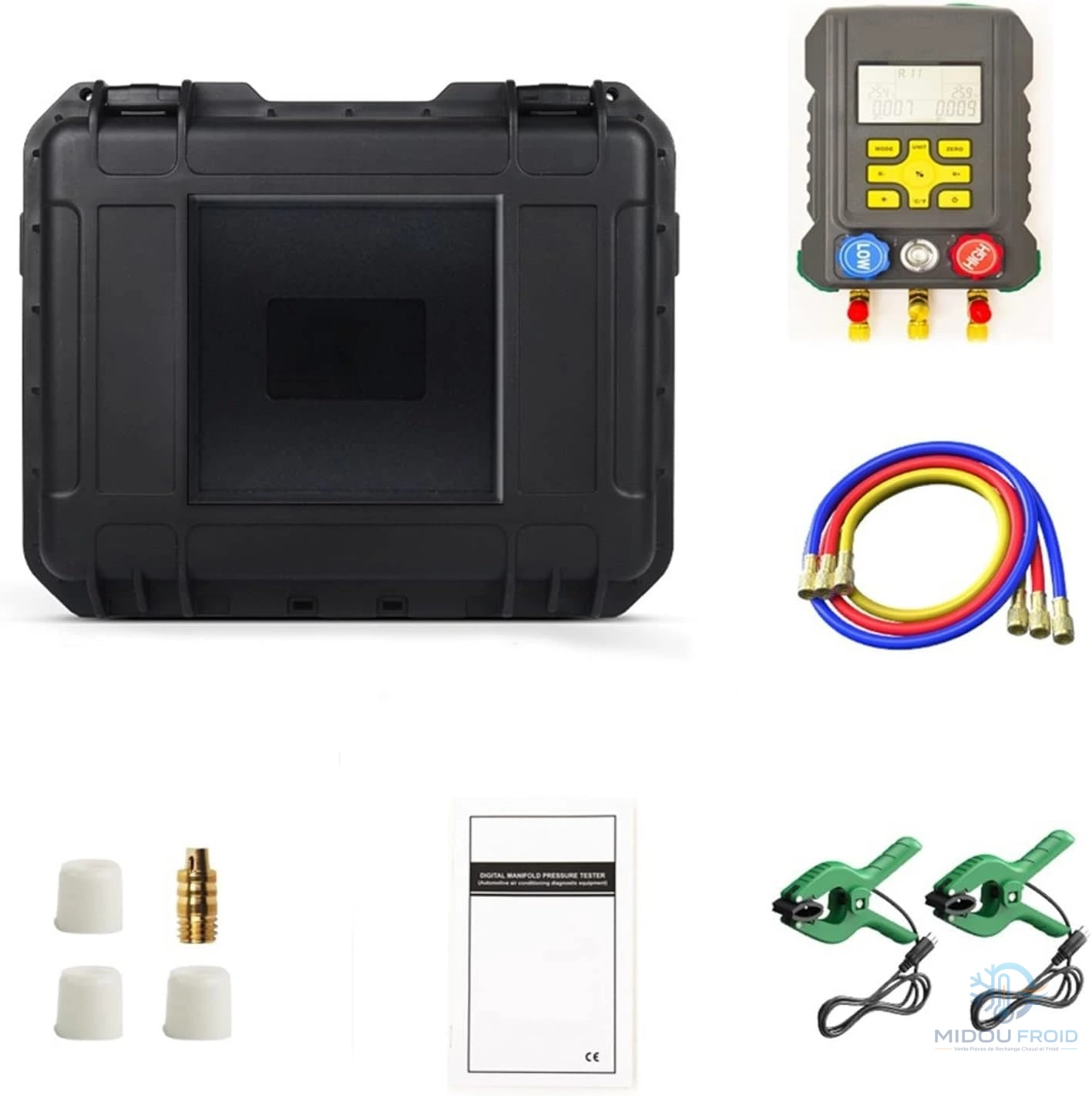 MANO DIGITAL MANIFOLD GAUGE DUOYI 522A — 2