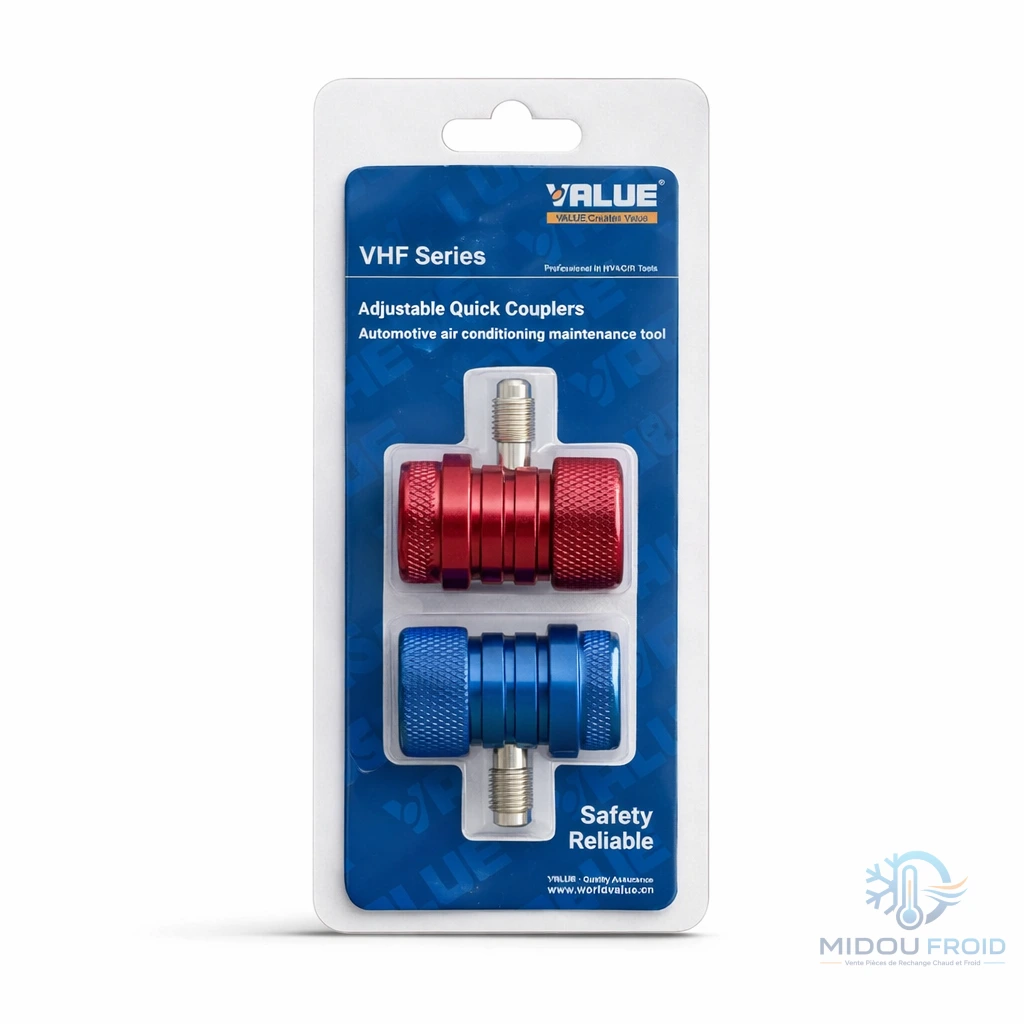 VALVE CHARGE AUTO VALUE FEMELLE R134A 2PCS HP-BP