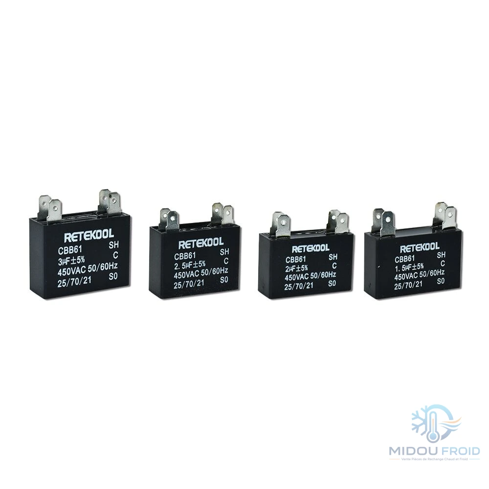 CONDENSATEUR CLIM 1.5UF–450VAC — 2