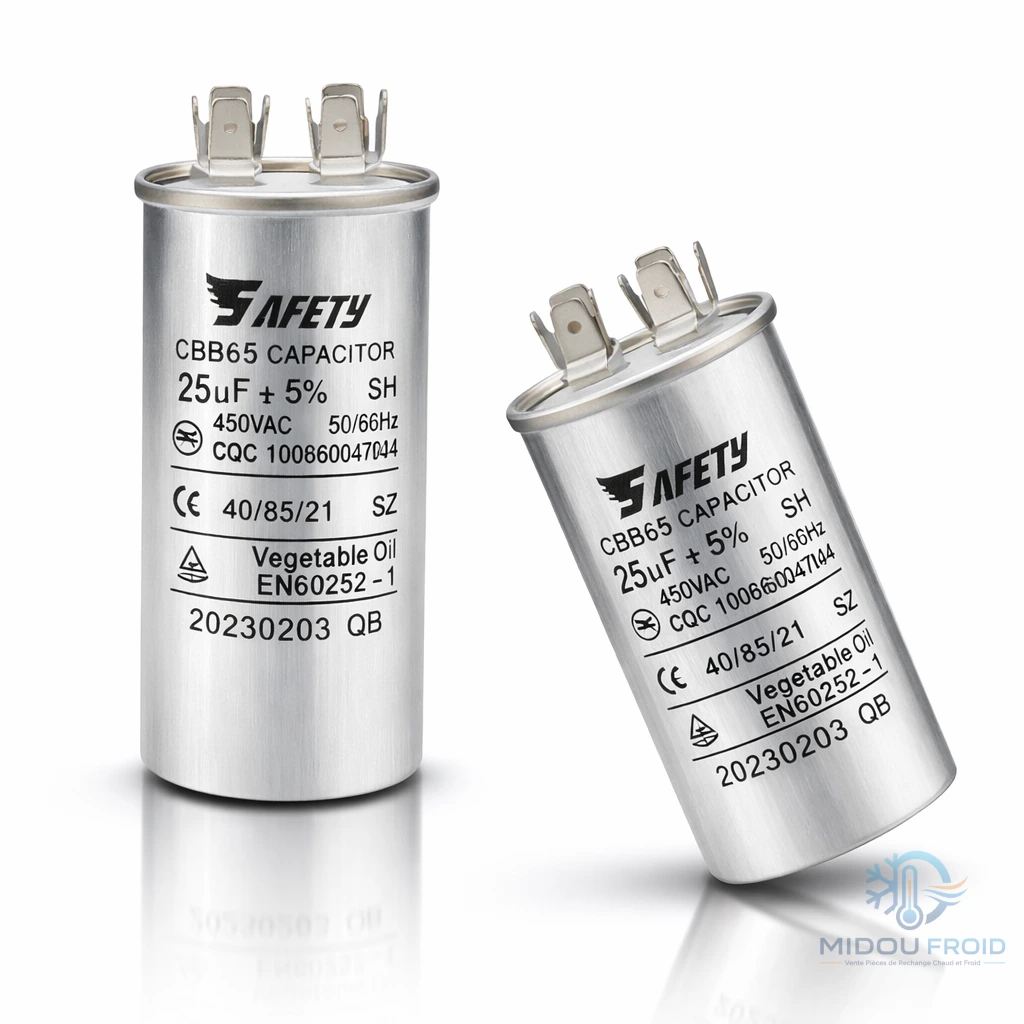 CONDENSATEUR CLIM 25UF-450VAC