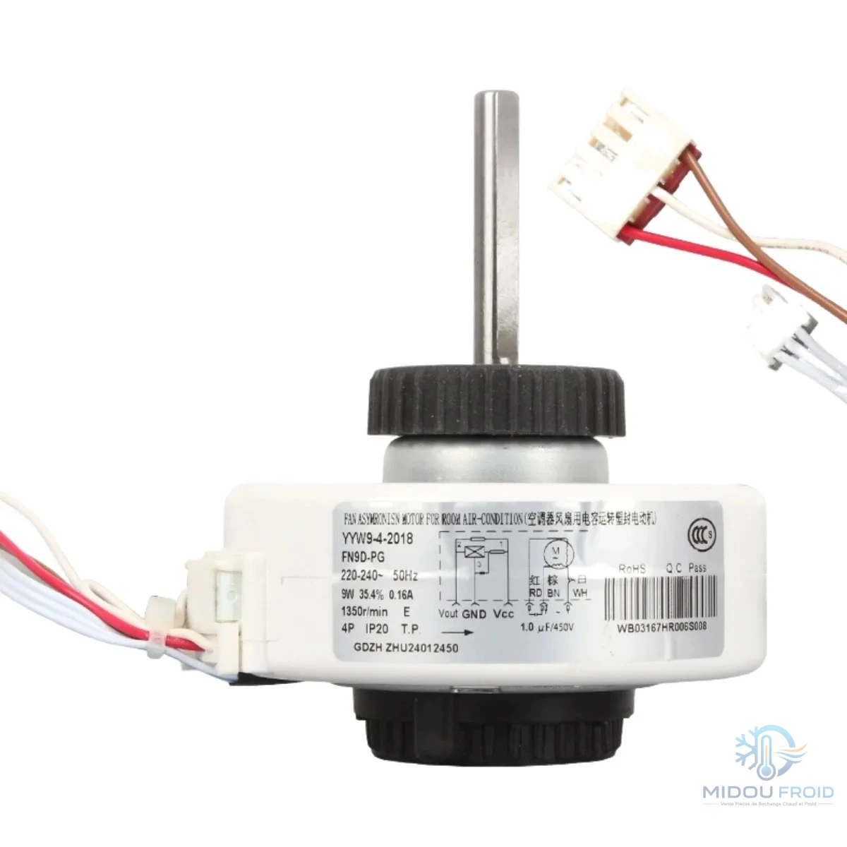 MOTEUR VENTILO CLIM INTERIEUR 19W- ROTATION DROIT