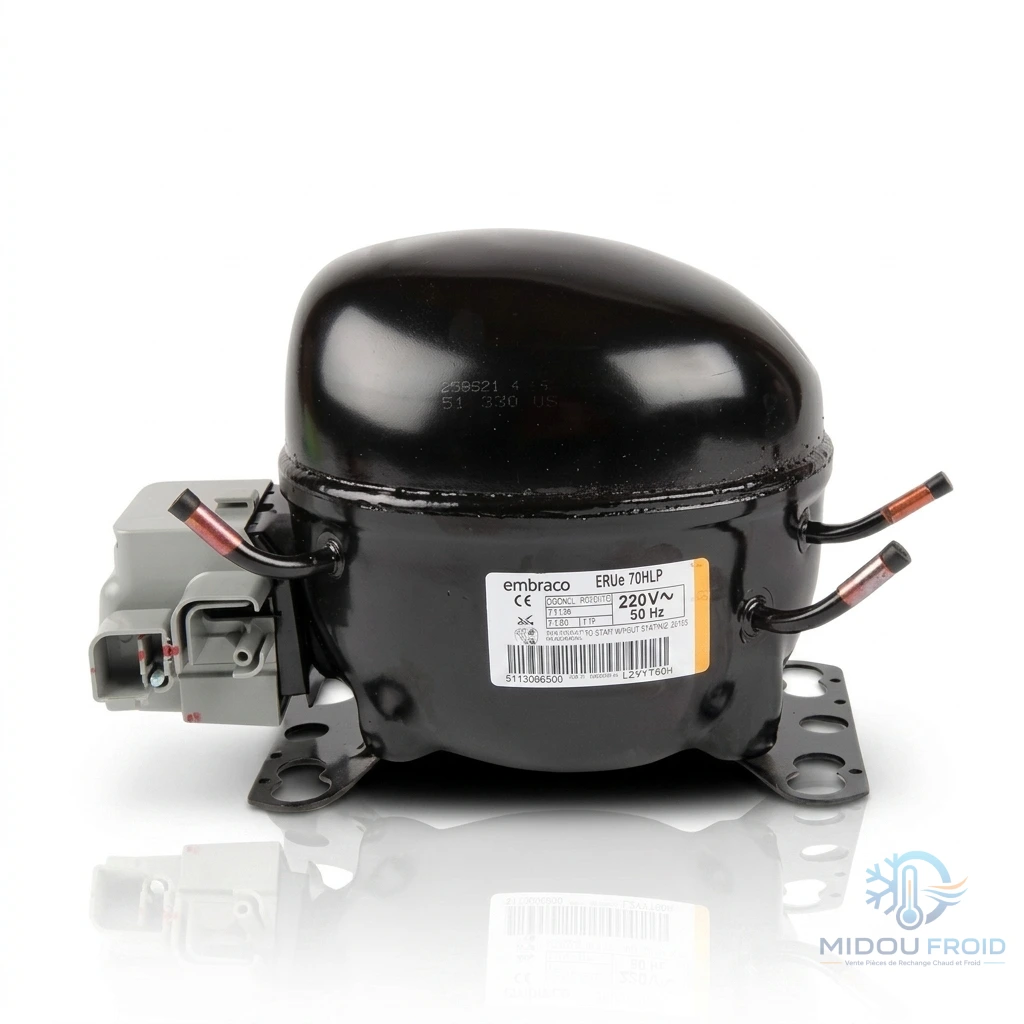 COMPRESSEURS EMBRACO 1/5 R134 ref Erue 70hlp